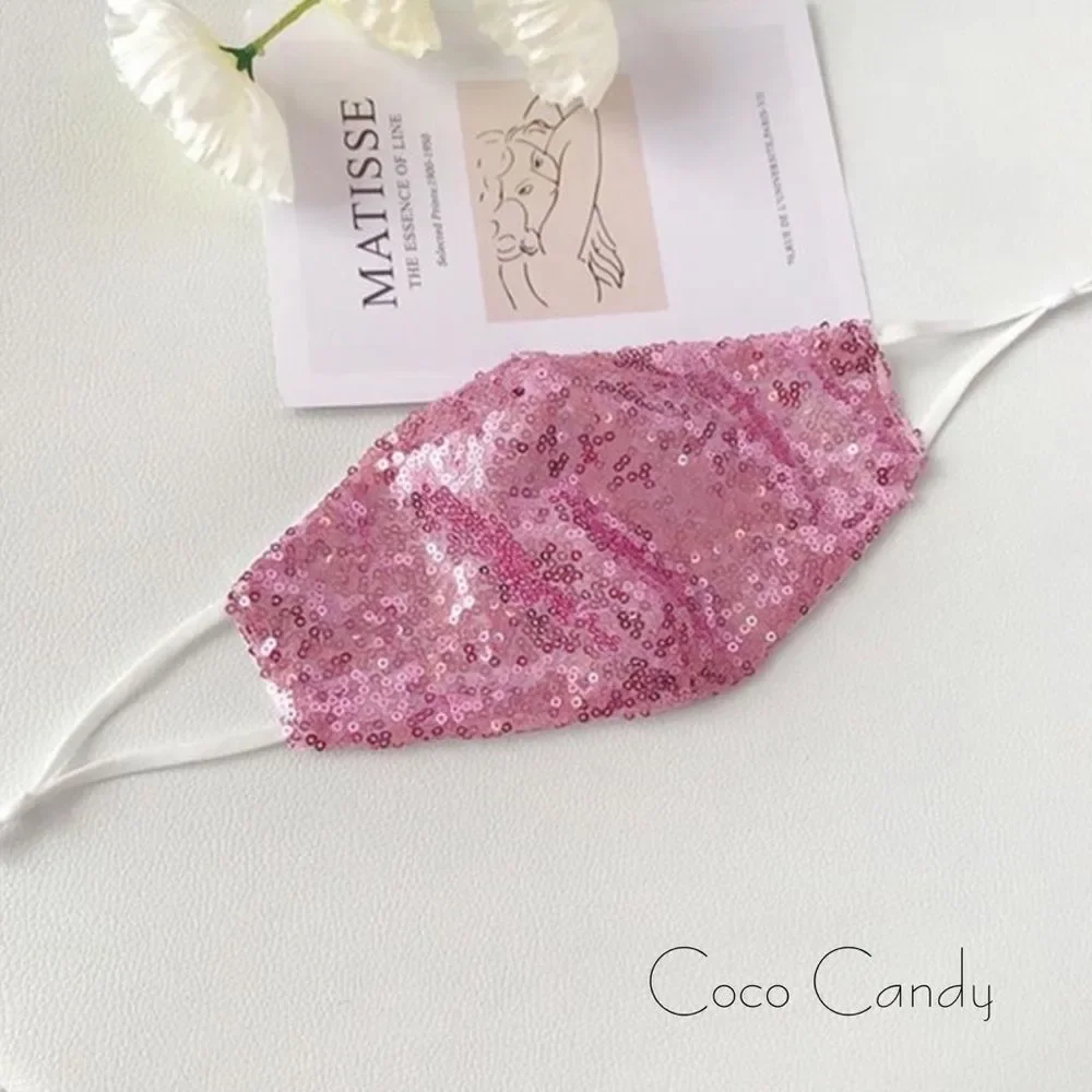 🆕Luxury Pink Sequin Face Mask